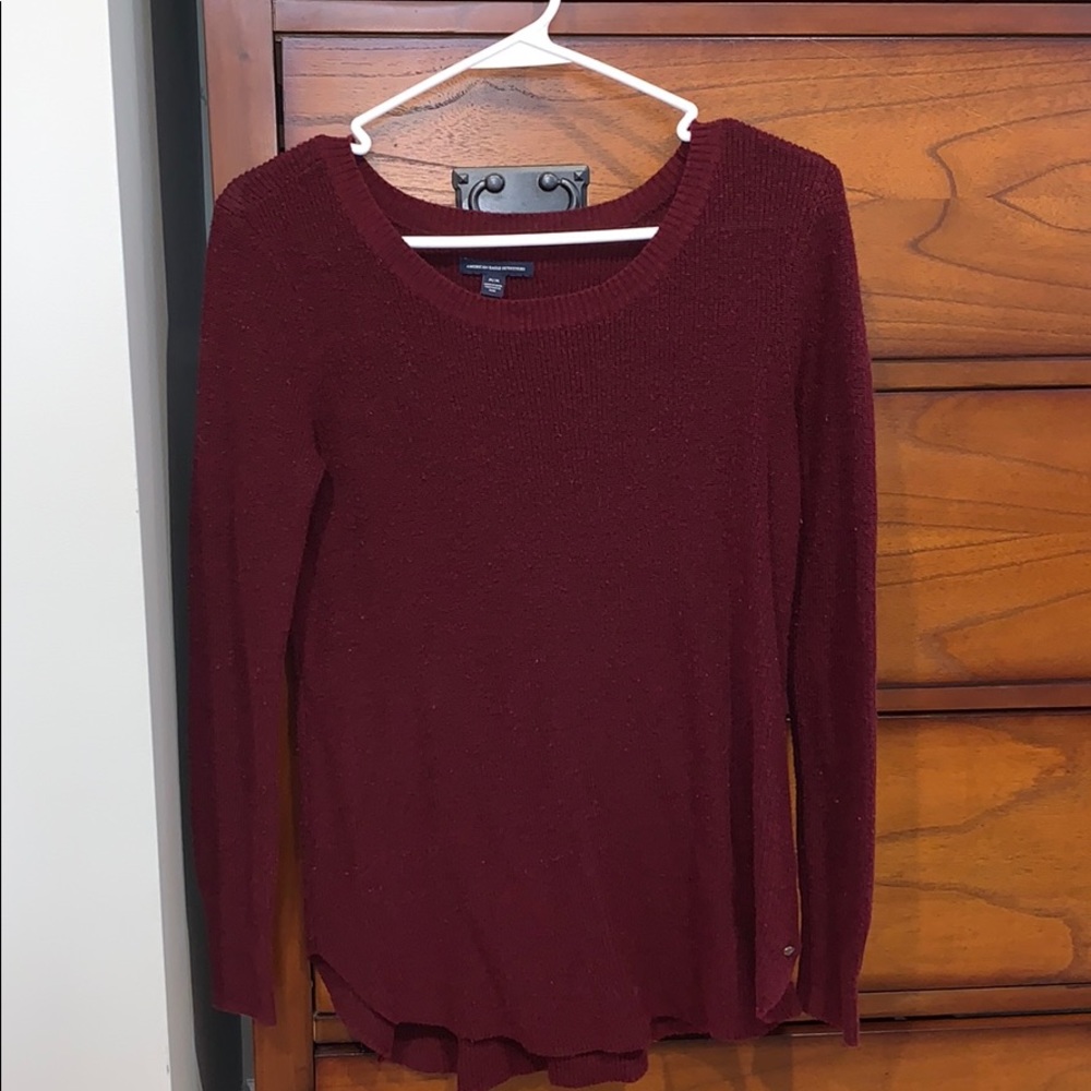 American Eagle Maroon Sweater - Picture 1 of 5